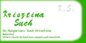 krisztina such business card